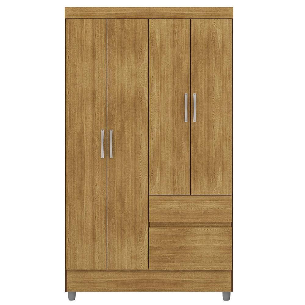 Guarda Roupa Solteiro 103cm Com 4 Portas Ideal Nature - Vila Rica - 6