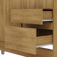 Guarda Roupa Solteiro 103cm Com 4 Portas Ideal Nature - Vila Rica - 10