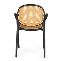 Kit 10 Cadeiras De Jantar Roma Com Braço Para Sala E Cozinha - Preto - 5