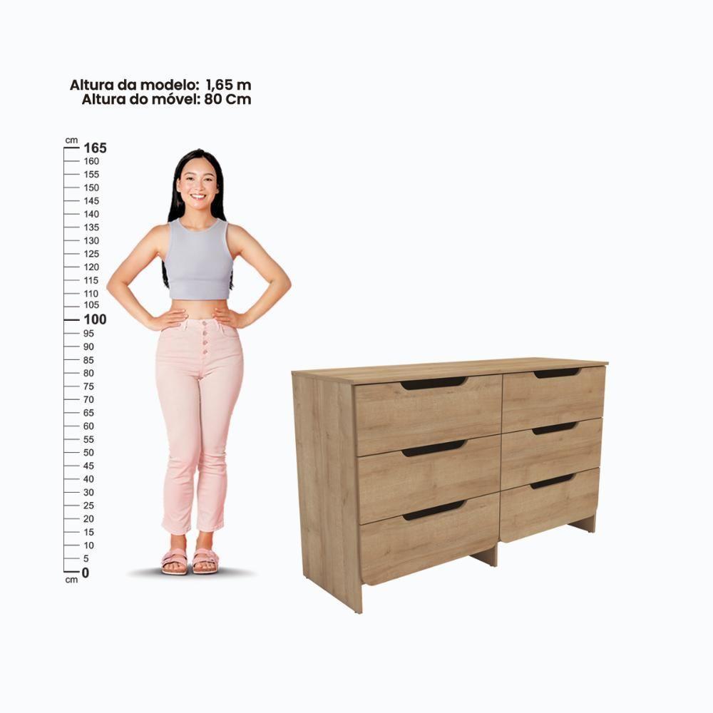 Cômoda Ditália 6 Gavetas Dm-244 Riviera - 8