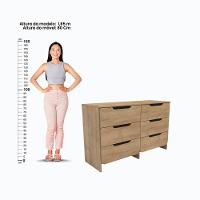 Cômoda Ditália 6 Gavetas Dm-244 Riviera - 8