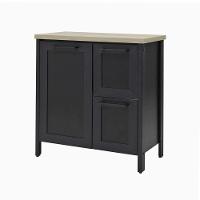 Aparador Buffet Ditália 1 Porta 2 Gavetas Com Tampo Bn-01 Preto - 1