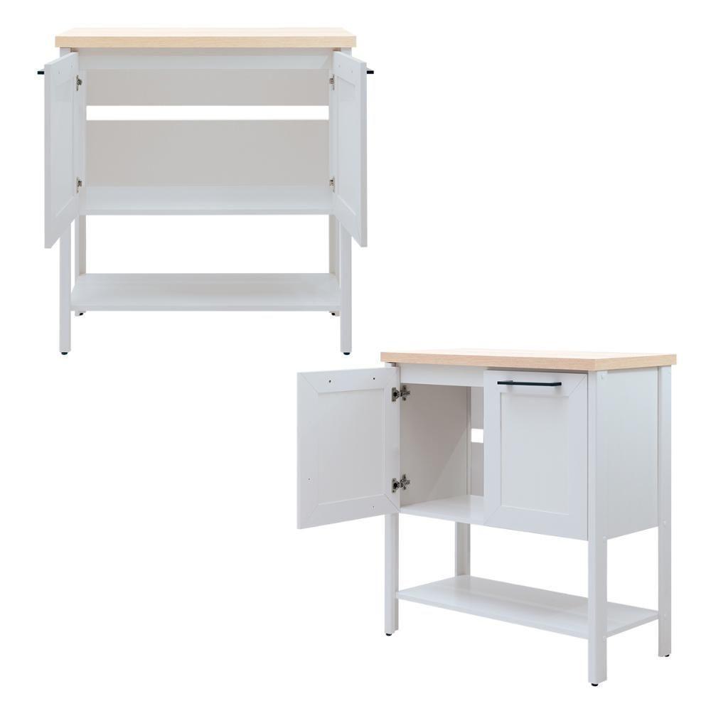 Aparador Buffet Ditália 2 Portas Com Tampo Bn-02 Cinza - 6