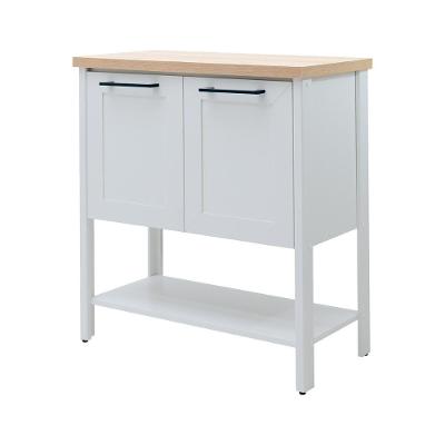 Aparador Buffet Ditália 2 Portas Com Tampo Bn-02 Cinza