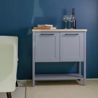 Aparador Buffet Ditália 2 Portas Com Tampo Bn-02 Cinza - 2