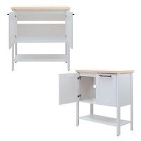 Aparador Buffet Ditália 2 Portas Com Tampo Bn-02 Cinza - 6