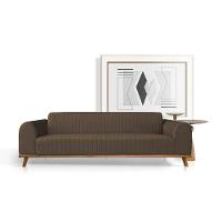 Sofá Living átila 2,50m 5 Lugares Veludo Marrom - 1