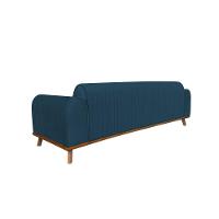 Sofá Living átila 2,30m 4 Lugares Em Veludo Azul Marinho - 5