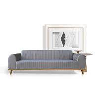 Sofá Living átila 2,50m 5 Lugares Veludo Chumbo - 1