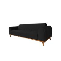 Sofá Living átila 2,50m 5 Lugares Veludo Preto - 3