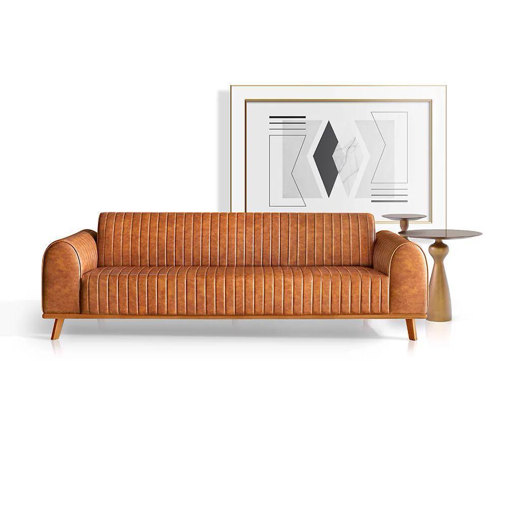 Sofá Living átila 2,50m 5 Lugares Courissimo Caramelo - 1