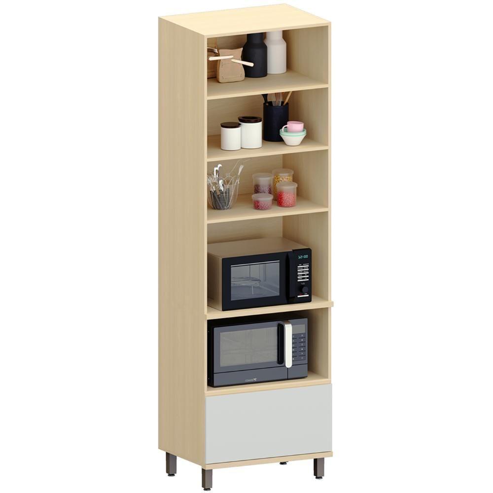 Paneleiro Cozinha Torre Quente 70cm Pierre Carvalho/cinza L01 - Mpozenato - 5