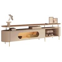 Rack Tv 85 Pol 220cm 2 Portas Com Led Dalya Off/castanho H01 - Mpozenato - 2