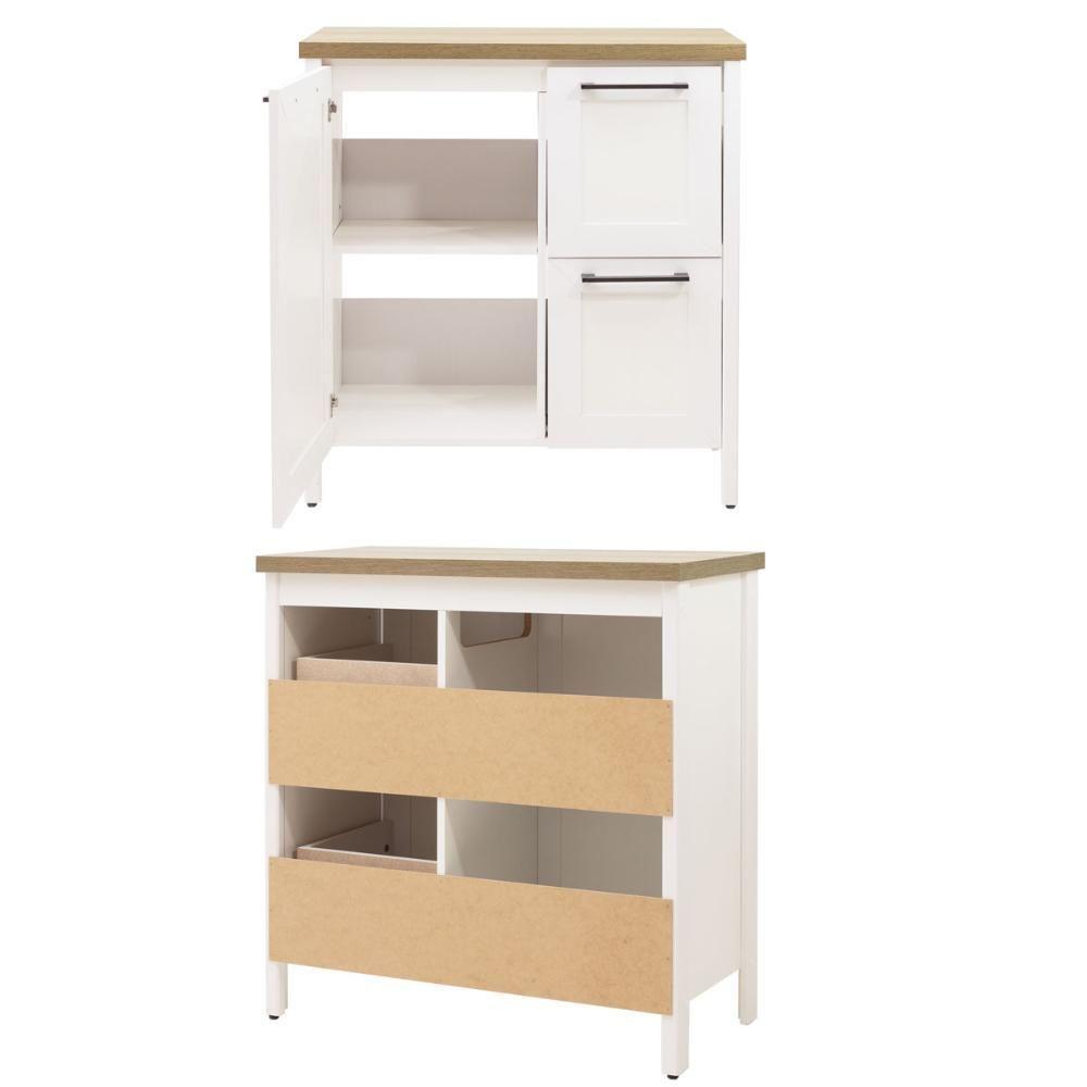 Aparador Buffet Ditália Com Tampo + Espelho Bn-01 Branco - 7