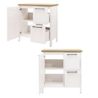 Aparador Buffet Ditália Com Tampo + Espelho Bn-01 Branco - 6