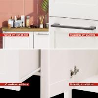 Aparador Buffet Ditália Com Tampo + Espelho Bn-01 Branco - 8