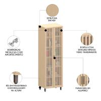 Paneleiro De Cozinha 2 Portas 70cm Cristaleira Pierre Carvalho L01 - Mpozenato - 3