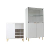 Aparador Bar Adega + Cristaleira Ditália R-633 E-964 Branco - 1