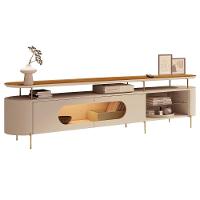 Rack Tv 85 Pol 220cm 2 Portas Com Led Dalya Off/cinamomo H01 - Mpozenato - 2