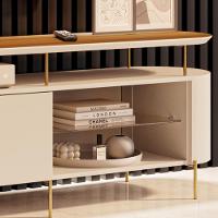 Rack Tv 85 Pol 220cm 2 Portas Com Led Dalya Off/cinamomo H01 - Mpozenato - 6