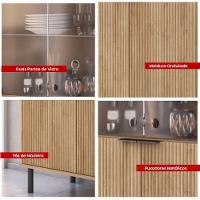 Aparador Bar Adega + Cristaleira Ditália R-633 E-964 Riviera - 10