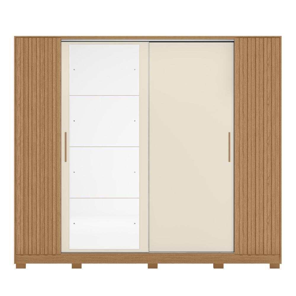 Guarda Roupa Casal 270cm 4 Espelhos Jacarandá Flex Off/freijó - Albatroz - 7