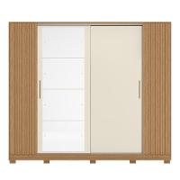 Guarda Roupa Casal 270cm 4 Espelhos Jacarandá Flex Off/freijó - Albatroz - 7