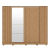 Guarda Roupa Casal 270cm 4 Espelhos Jacarandá Flex Off/freijó - Albatroz - 8