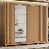 Guarda Roupa Casal 270cm 4 Espelhos Jacarandá Flex Off/freijó - Albatroz - 10