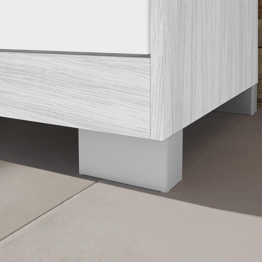 Guarda Roupa Solteiro 2 Portas Com Chave Versus Carvalho Branco/branco - Incorplac - 10