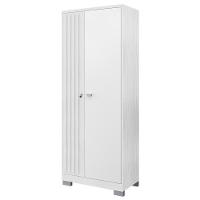 Guarda Roupa Solteiro 2 Portas Com Chave Versus Carvalho Branco/branco - Incorplac - 1