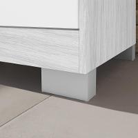 Guarda Roupa Solteiro 2 Portas Com Chave Versus Carvalho Branco/branco - Incorplac - 10