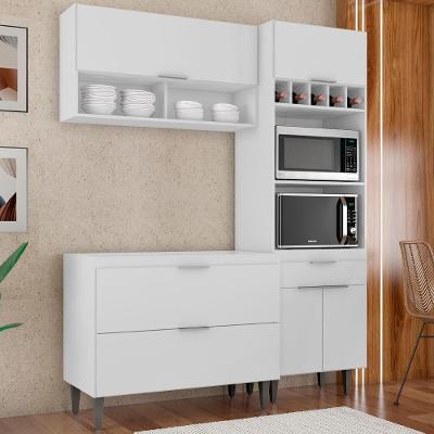 Armário De Cozinha Cp02 Para Pia 100cm Pérola Z34 Branco - Mpozenato