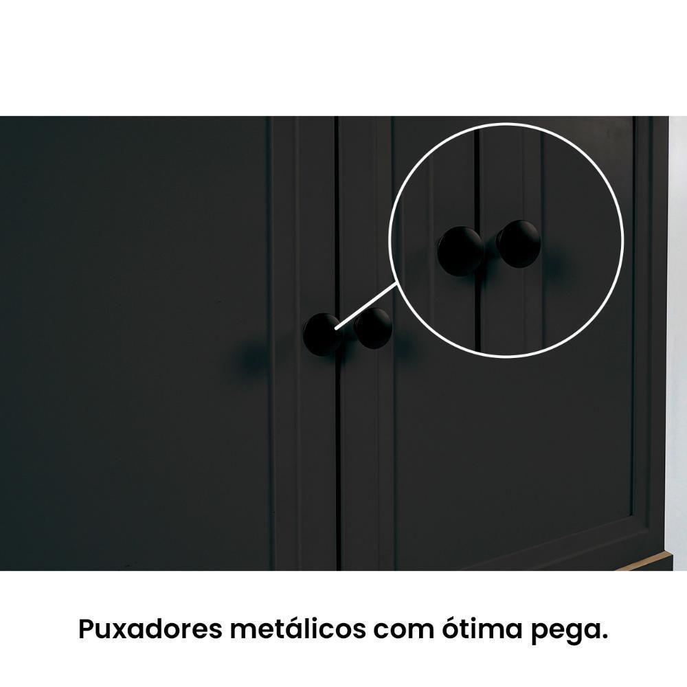 Aparador Buffet Ditália 2 Gav 2 Portas 2 Unidades R-629 Preto - 9
