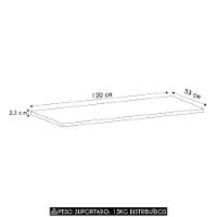 Tampo Para Balcão De Cozinha 120cm Pierre Carvalho L01 - Mpozenato - 3