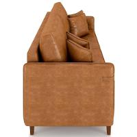 Sofá 4 Lugares Living 252cm Pé Madeira Zoe Sintético Camel Z08 - Mpozenato - 7