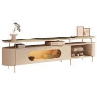 Rack Tv 85 Pol 220cm 2 Portas Com Led Dalya Off/champanhe H01 - Mpozenato - 2