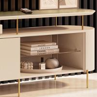 Rack Tv 85 Pol 220cm 2 Portas Com Led Dalya Off/champanhe H01 - Mpozenato - 6