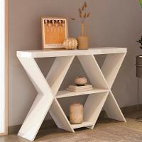 Aparador Sala De Estar 110cm 1 Prateleira Jhonny Off White A09 - Mpozenato - 1