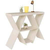 Aparador Sala De Estar 110cm 1 Prateleira Jhonny Off White A09 - Mpozenato - 2