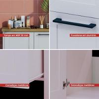 Aparador Buffet Ditália Com Tampo + Espelho Bn-01 Cinza - 8