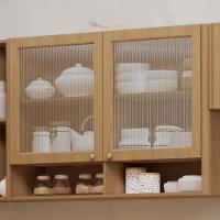 Armário De Cozinha 120cm 2 Portas Com Vidro Marina Freijó L01 - Mpozenato - 2