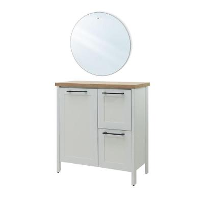 Aparador Buffet Ditália Com Tampo + Espelho Bn-01 Cinza
