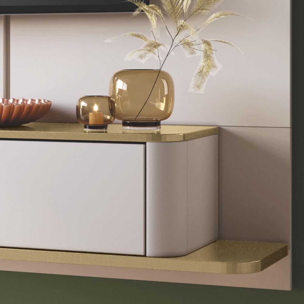 Painel Tv 70 Pol 180cm Bancada Suspensa Gava Off/champanhe H01 - Mpozenato - 7