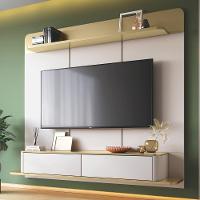Painel Tv 70 Pol 180cm Bancada Suspensa Gava Off/champanhe H01 - Mpozenato - 2