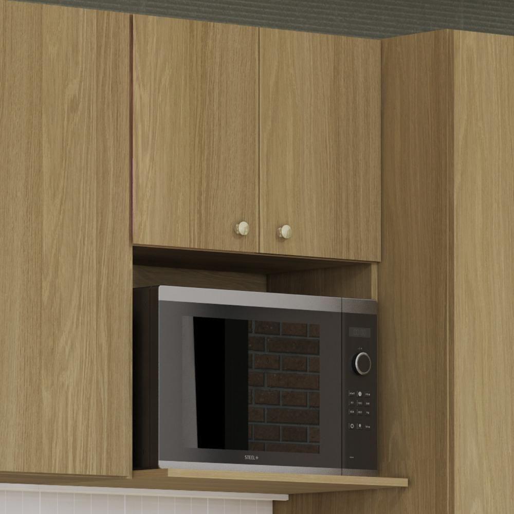 Armário De Cozinha 60cm Com Nicho Micro-ondas Mirella Freijó L01 - Mpozenato - 3