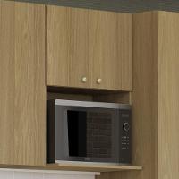 Armário De Cozinha 60cm Com Nicho Micro-ondas Mirella Freijó L01 - Mpozenato - 3