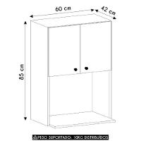 Armário De Cozinha 60cm Com Nicho Micro-ondas Mirella Freijó L01 - Mpozenato - 5