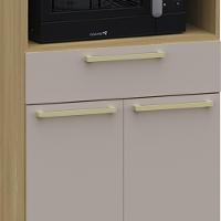 Paneleiro Cozinha Para Micro-ondas Mirella Freijó/cinammon L01 - Mpozenato - 6