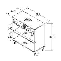 Aparador 2 Gavetas 2 Portas + Cristaleira Ditália 2 Portas R-629 E-957 Branco